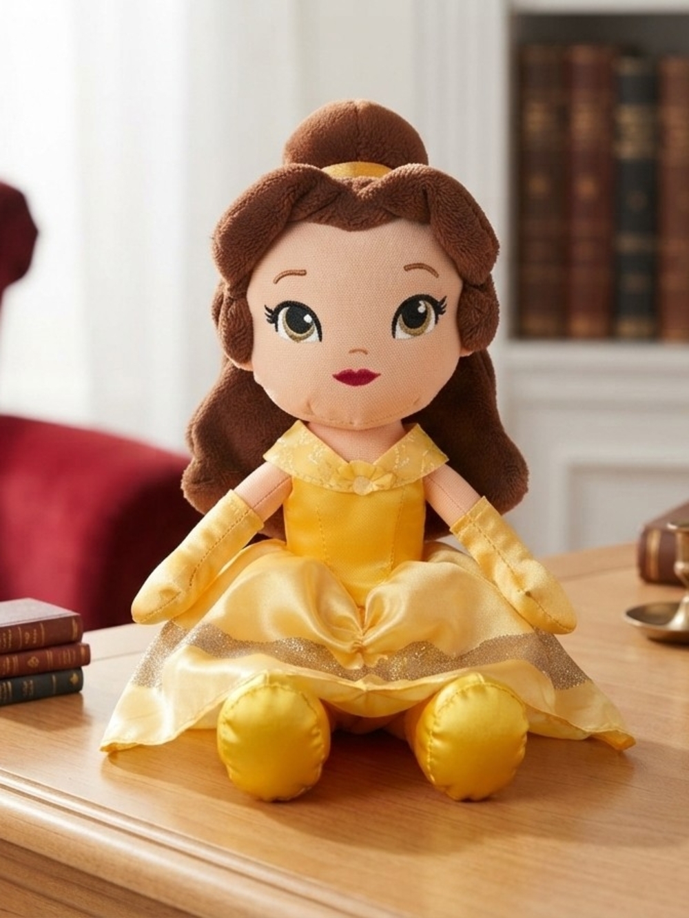 Disney Belle Plush Doll in Yellow Gown